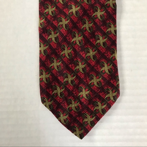 Robert Talbott Silk Tie Best of Class Red & Olive Green - Picture 6 of 8